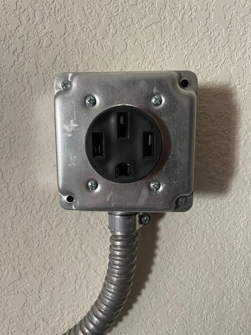 NEMA 14-50 outlet installed for Smart Home Electrical in Chubbuck